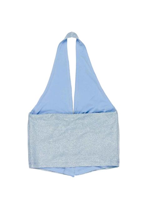 Top scollo all'americana Lù-Lù BY MISS GRANT | LL4380AZZURRO